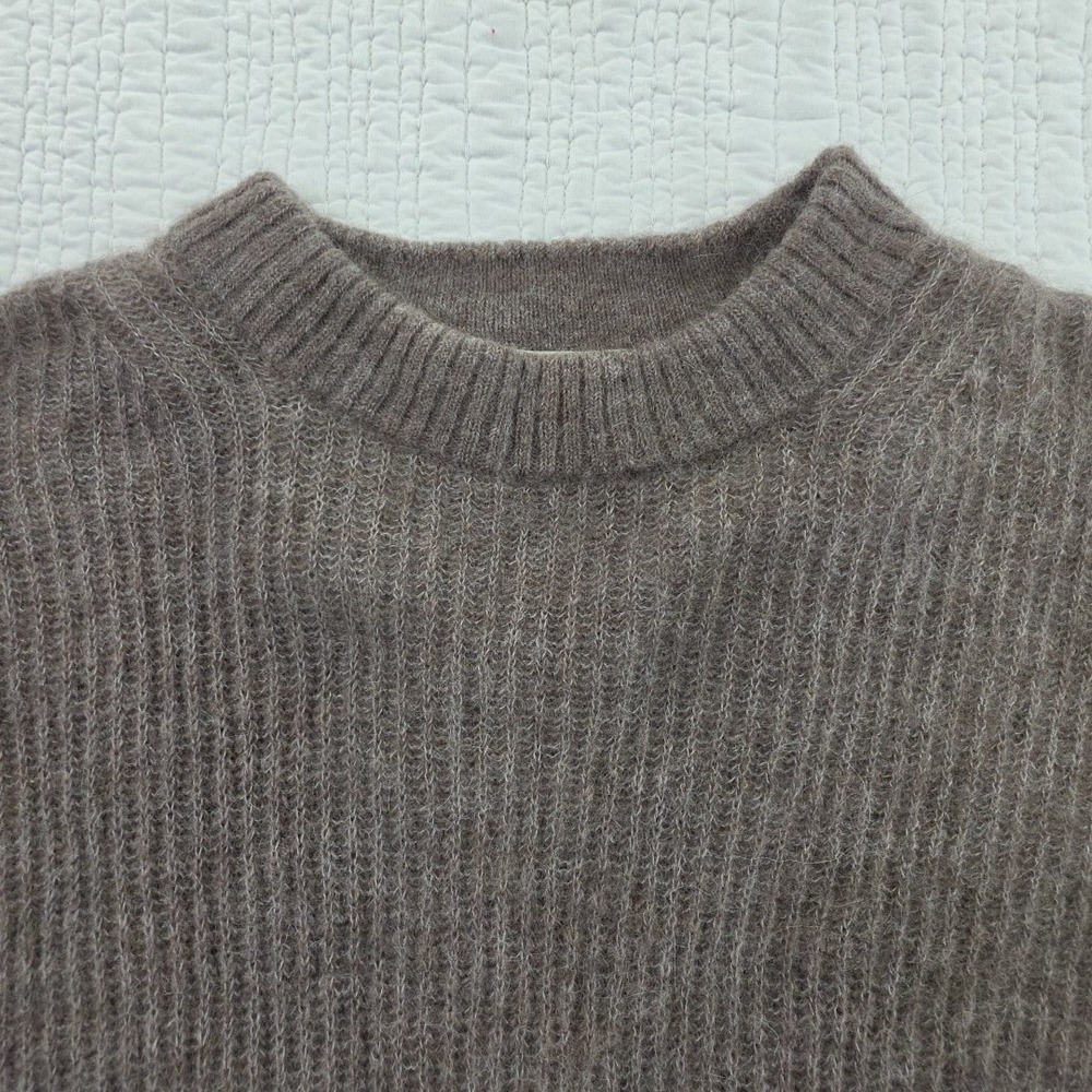 Everlane Alpaca Cocoon Crew Sweater Womens S Gray NWOT Oversized Wool Blend - Picture 5 of 14
